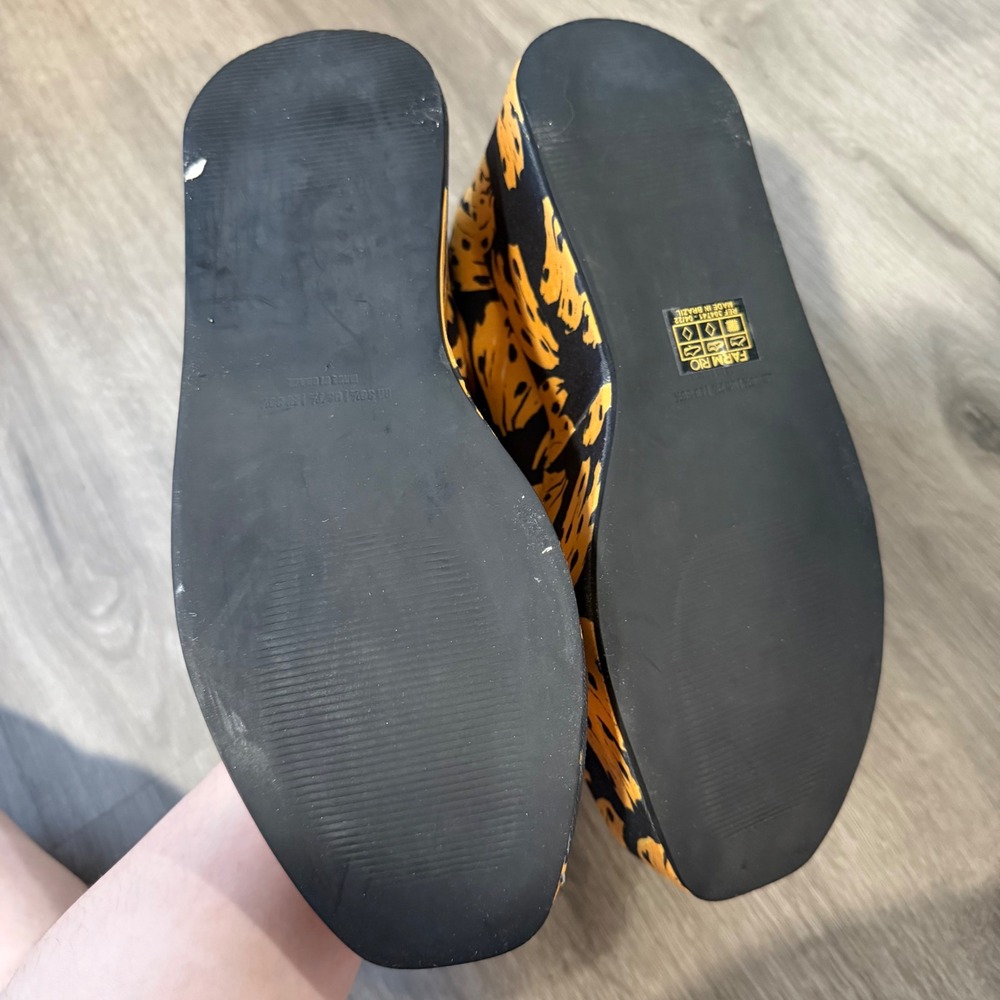 Farm Rio Black Bananica Bunch Platform Ballerina Mary Jane Shoes US 7.5 EU 38.5 - Picture 4 of 7